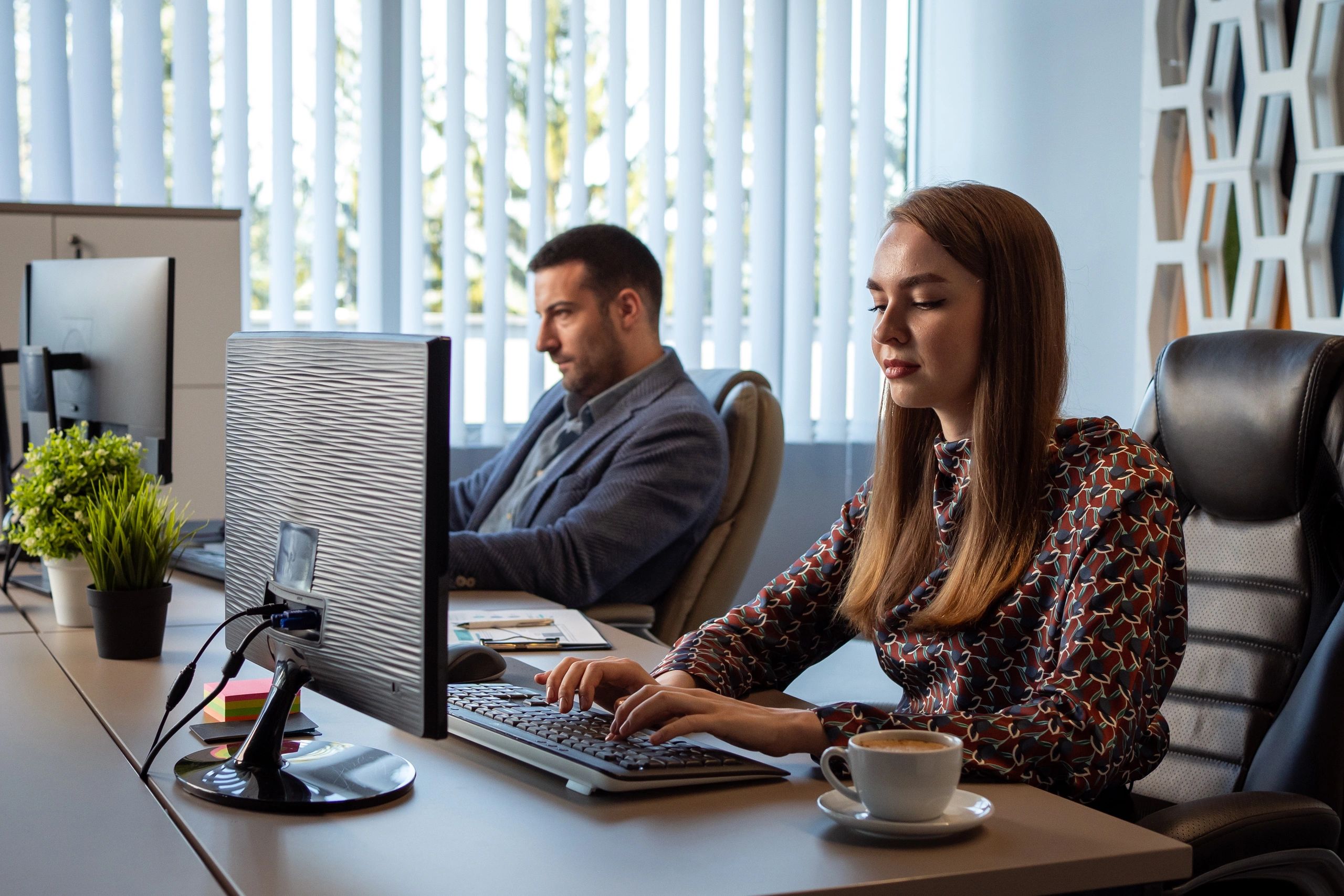 Business team collaborating in an office